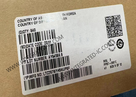 통합 회로 칩 LTC2979IY 9V ~ 72V 이상 다이오드 브리지 컨트롤러 DFN8