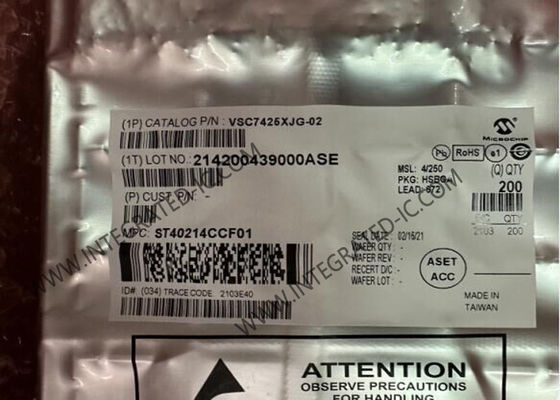 이더넷 IC VSC7425XJG-02 10 포트 관리형 레이어 2 이더넷 스위치 IC, 12 트랜시버 BGA-672 포함