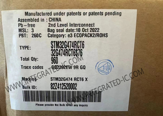 170MHz 마이크로컨트롤러 MCU STM32G474RCT6 팔 Cortex-M4F LQFP64 마이크로컨트롤러 IC