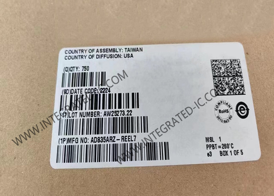 AD835ARZ 융합 회로 칩 전압 출력 4 쿼드란트 증폭기 250MHz 아날로그 증폭기