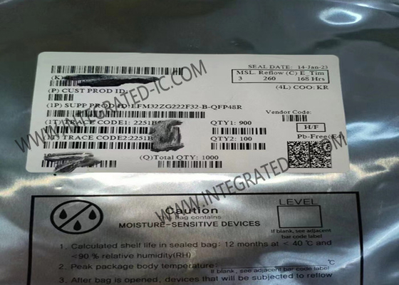 EFM32ZG222F32-B-QFP48R 마이크로컨트롤러 MCU EFM32 제로 게코 32비트 마이크로컨트롤러