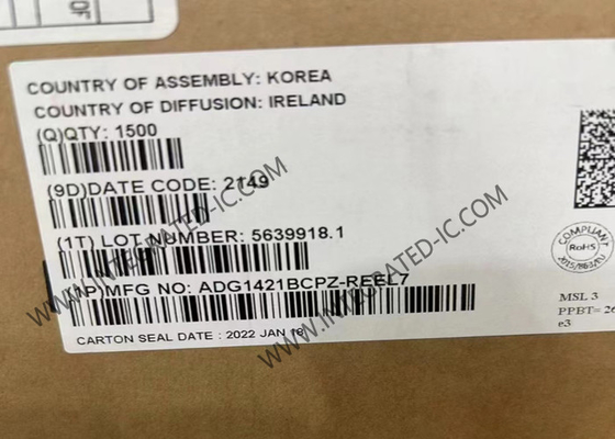ADG1421BCPZ 통합 회로 칩 2.1Ω iCMOS 듀얼 SPST 스위치 IC MSOP-10