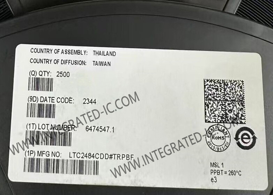 LTC2484CDD 융합 회로 칩 24비트 ΔΣ ADC 와 함께 쉬운 드라이브 입력 전류 취소 DFN-10