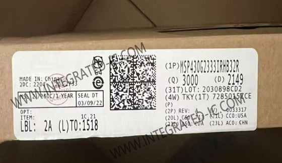MSP430G2333IRHB32R 마이크로컨트롤러 MCU 16비트 마이크로컨트롤러 IC 16MHz 혼합 신호 MCU