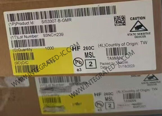 SI53307-B-GMR 융합 회로 칩 지터 Fanout 클럭 버퍼 QFN16 클럭 Fanout 버퍼