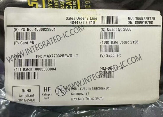 MAX77932BEWO 융합 회로 칩 8A 듀얼 파스 스위치-컨데시터 변환기