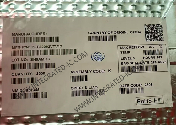 PEF32002VTV12 통합 회로 칩 144V 듀얼 채널 CODEC/SLIC VQFN-68