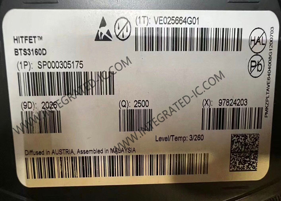 BTS3160D 통합 회로 칩 10Ω 스마트 저변 전원 스위치 IC TO-252-5