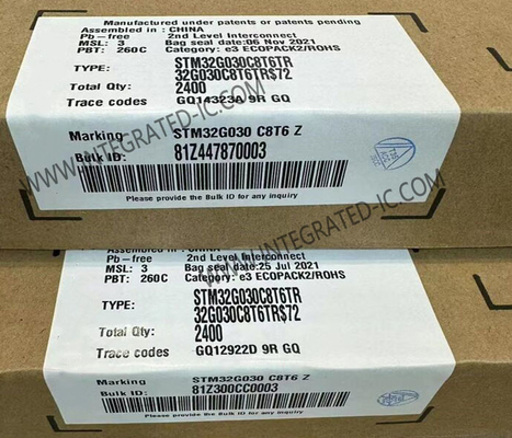 STM32G030C8T6TR 마이크로 컨트롤러 MCU 64MHz 32비트 단일 코어 MCU LQFP-48 임베디드 MCU