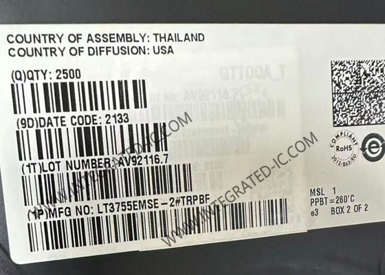 LT3755EMSE-2 융합 회로 칩 4.5V ~ 40V LED 컨트롤러 MSOP-16 패키지