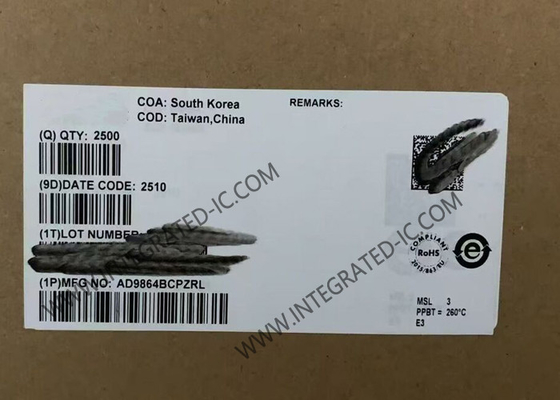 무선 통신 모듈 AD9864BCPZRL 3.3V 저전력 RF 수신 IC LFCSP-48