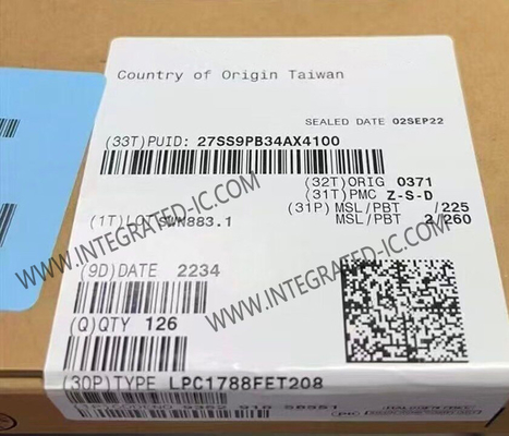 마이크로컨트롤러 MCU LPC1788FET208 ARM Cortex-M3 단일 코어 마이크로컨트롤러 IC