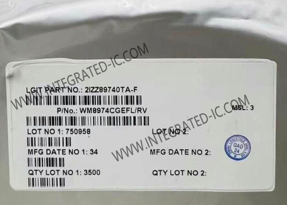 WM8974CGEFL 통합 회로 칩 모노 코덱 스피커 드라이버 QFN24 오디오 코덱