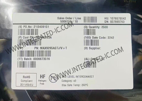 통합 회로 칩 MAX9295AGTJ/V DSI 입력 Serdes GMSL2 시리즈라이저