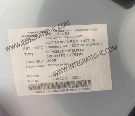 STM32L011F3U3TR 32비트 단일 코어 32MHz ARM 코르텍스 M0+ 마이크로 컨트롤러 IC
