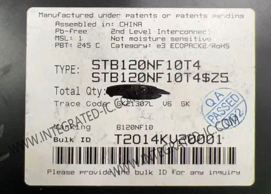 STB120NF10T4 통합 회로 칩 100V 110A STripFET II 전력 MOSFET 트랜지스터