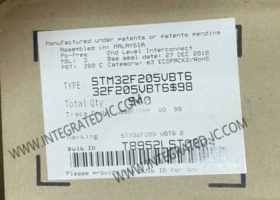 마이크로컨트롤러 MCU STM32F205VBT6 플래시 100-LQFP 내장된 마이크로컨트롤러