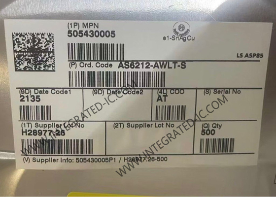 AS6212-AWLT-S 센서 IC 고정밀 디지털 온도 센서 WLCSP6