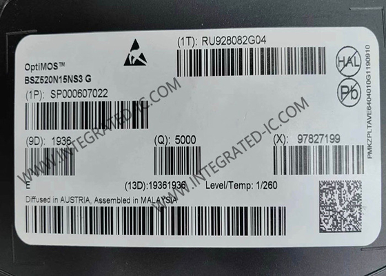 BSZ520N15NS3G 집적 회로 칩 150V OptiMOS N 채널 전력 MOSFET 트랜지스터