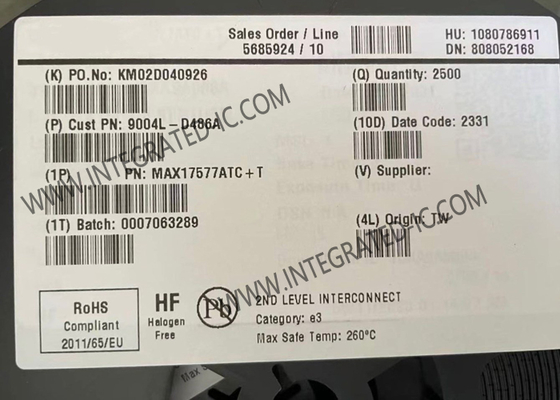 통합 회로 칩 MAX17577ATC 1A 고효율 동기 TDFN12