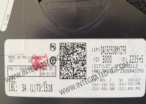 융합 회로 칩 DAC60508MYZFR 8 채널 디지털에서 아날로그 변환기 DSBGA-16