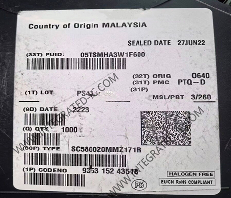 SC580020MMZ171R 마이크로컨트롤러 MCU 고성능 임베디드 프로세서 BGA 패키지