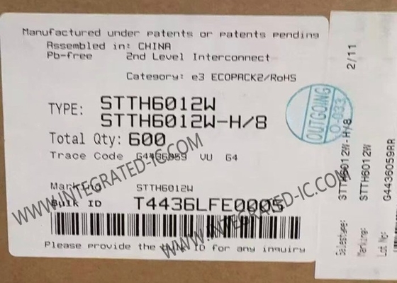 STTH6012W 통합 회로 칩 1200V 60A 초고속 고전압 다이오드 DO-247-2