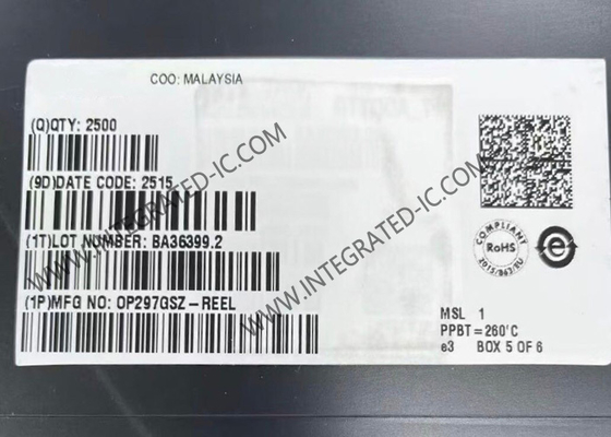 OP297GSZ 융합회로 칩 저편향 전류 정밀 듀얼 채널 운영 증폭기