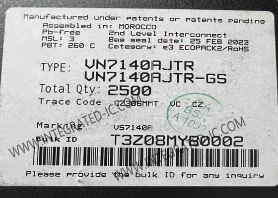 VN7140AJTR 집적 회로 칩, 자동차 응용 분야를 위한 MultiSense 아날로그 피드백을 갖춘 하이 사이드 드라이버