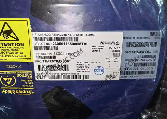 PIC32MX270F512HT-50I/MR 마이크로컨트롤러 MCU 50 MHz 32비트 마이크로컨트롤러 MCU QFN-64