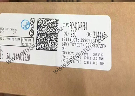 PCM4104PFBT 통합 회로 칩 118dB 오디오 DAC 24비트 디지털에서 아날로그 변환기