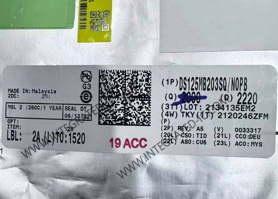 DS125MB203SQ 집적 회로 칩 12.5Gbps 듀얼 포트 Mux 및 팬아웃 버퍼 (이퀄라이제이션 및 디엠퍼시스 포함)