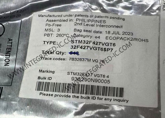 STM32F427VGT6 마이크로컨트롤러 MCU 고성능 32비트 180MHz ARM Cortex-M4 MCU