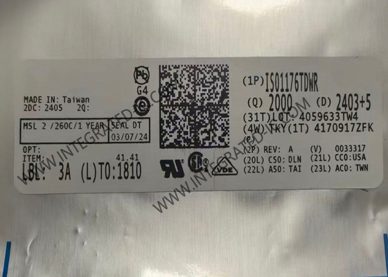 ISO1176TDWR 융합 회로 칩 2500Vrms 격리된 이차선 송신기