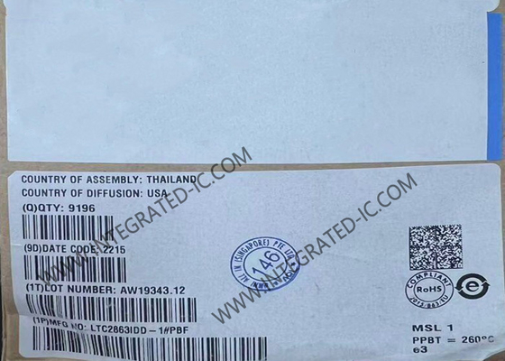 LTC2863IDD-1 통합 회로 칩 20Mbps RS485 및 RS422 트랜시버 DFN8