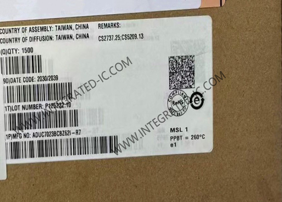ADUC7023BCBZ62I 마이크로 컨트롤러 MCU 44MHz 62KB 플래시 ARM7 마이크로 컨버터 WLCSP-36