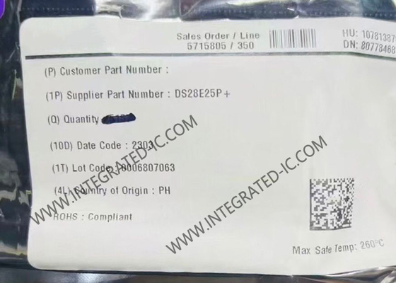 DS28E25P 메모리 IC 칩 DeepCover Secure Authenticator 1-Wire SHA-256 및 4Kb 사용자 EEPROM