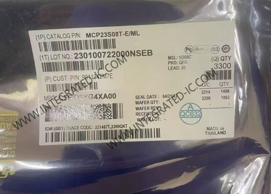 MCP23S08T-E/ML 통합 회로 칩 8비트 SPI I/O 확장기