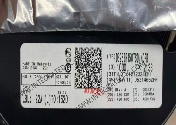 DS25BR150TSD 통합 회로 칩 단일 채널 3.125Gbps LVDS 버퍼 WSON-8