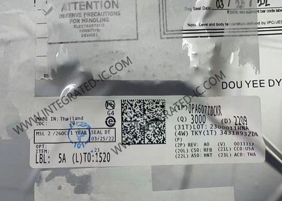 OPA607IDCKR 통합 회로 칩 50MHz 저전력 CMOS 운영 증폭기 비용 민감한 시스템