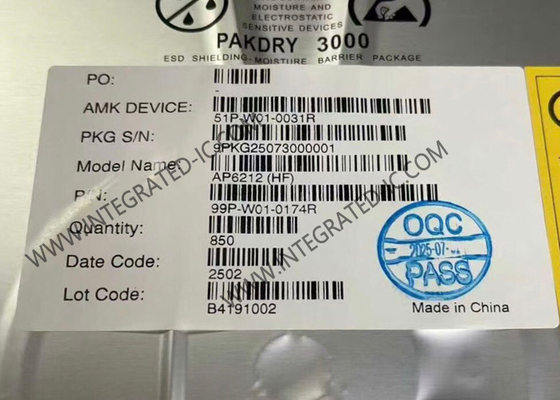 AP6212 BT IC 고도로 통합된 단일 대역 Wi-Fi 11b/g/n 및 BT 5.4 모듈 QFN-44