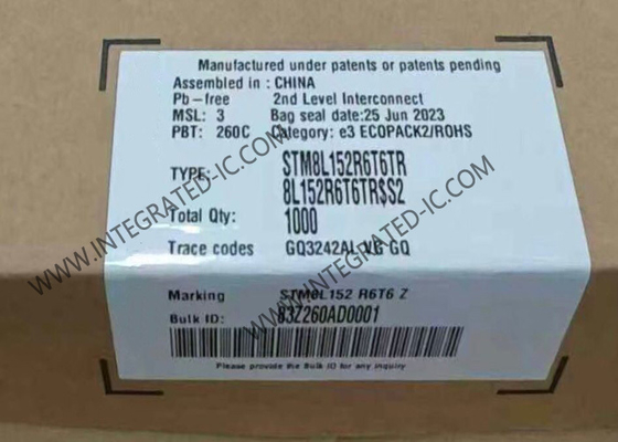 STM8L152R6T6TR 마이크로컨트롤러 MCU 초저전력 8비트 16MHz STM8L 마이크로컨트롤러 64-LQFP