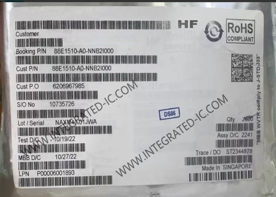 88E1510-A0-NNB2I000 이더넷 IC 통합 단일 기가비트 이더넷 트랜시버