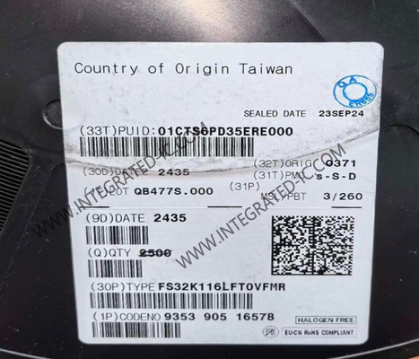 FS32K116LFT0VFMR 마이크로컨트롤러 MCU 32비트 48MHz ARM 코르텍스 -M0+ S32K 마이크로컨트롤러