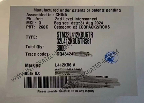 STM32L412KBU6TR 마이크로 컨트롤러 MCU 고성능 32비트 80MHz ARM 코텍스-M4 MCU