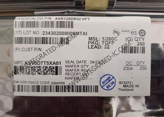 표면 부착 마이크로컨트롤러 MCU AVR128DB32 I / PT 순간 마이크로컨트롤러