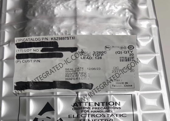 KSZ9897STXI 이더넷 IC 750mA 7포트 기가비트 이더넷 관리형 스위치 TQFP128