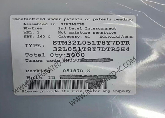 STM32L051T8Y7DTR 마이크로컨트롤러 MCU 32비트 32MHz ARM Cortex-M0+ STM32L0 마이크로컨트롤러