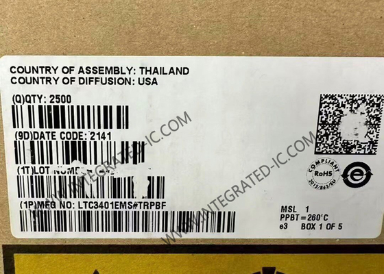 LTC3401EMS 통합 회로 칩 1A 동기 부스트 변환기 3MHz 스텝 업 조절기