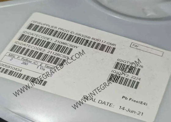 SI5335B-B05117-GMR 200MHz 정밀 시계를 위해 낮은 지터와 함께 4 채널 시계 생성 IC